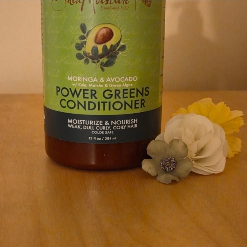 NWT Shea Moisture Power Greens Conditioner with Pump - Picture 3 of 6